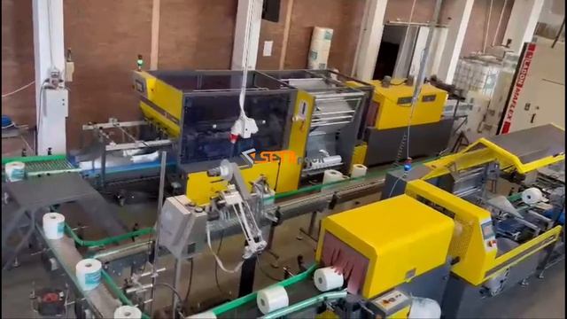 Машина для упаковки кухонных полотенец в термоусадочную пленку