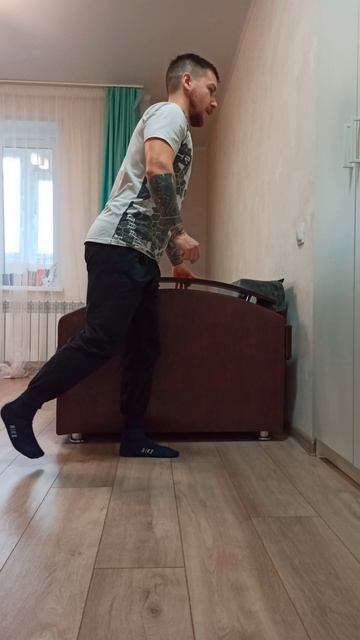 Приседания на одной ноге с опорой