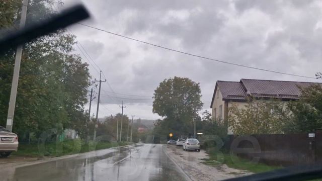 Дорога до КП ВИДНЫЙ в дождь.Натухаевская