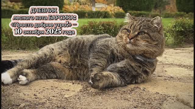 ДНЕВНИК лесного кота БАРСИКА: «Просто доброе утро!» - 10 октября 2025 года