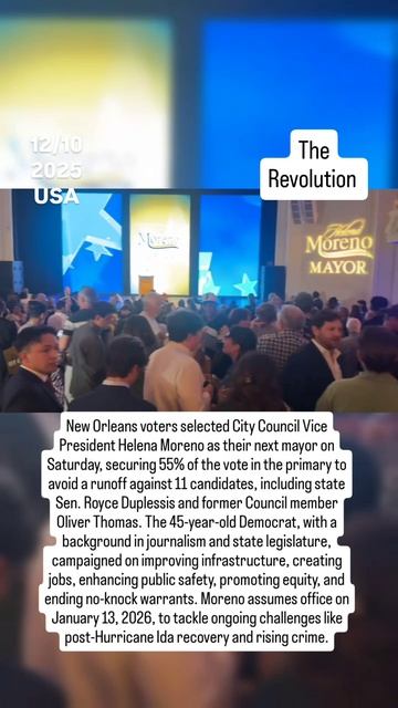 New Orleans Voters Selected City Council Vice President Helena Moreno As Their Next Mayor On Saturda