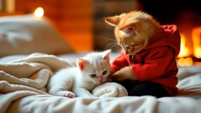 Poor Cat Helped Another Unwell cat канал Bili The Kitty