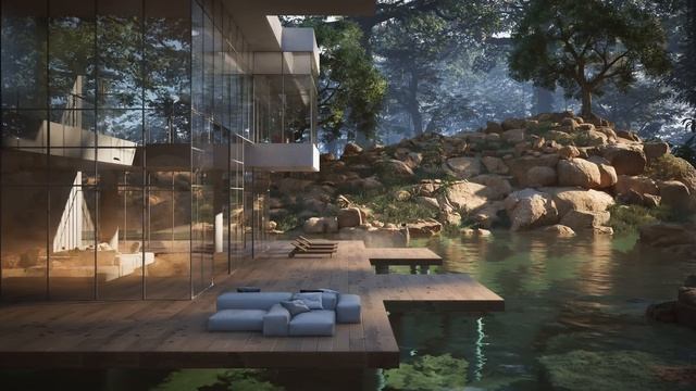 Lakeside Reflections  2 Hours of Tranquil Water and Forest Ambience