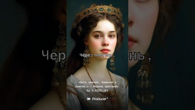«Быть нежной, бешеной и шумной…» - Марина Цветаева.