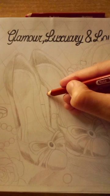 Гламурные Аксессуары. Рисунок Цветными Карандашами