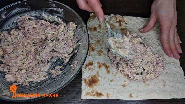 Лучшее сочетание лаваша и колбасы! Легко! Просто! А главное вкусно!
