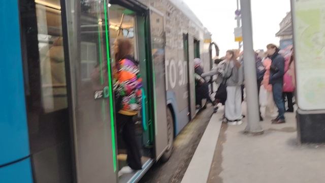 Электробус Камаз 5222 борт 492227 маршрут 100