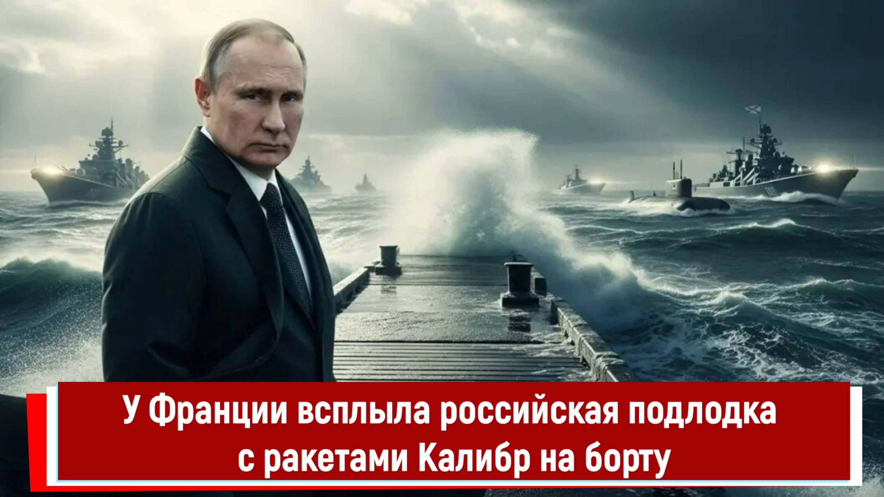 У побережья Франции всплыла российская подлодка с ракетами Калибр на борту