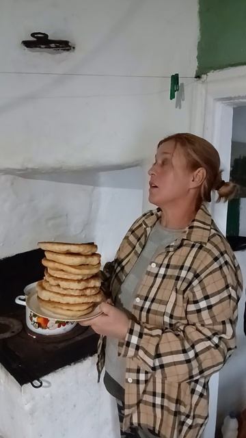 Жизнь Деревня Печь Пышки Готовка