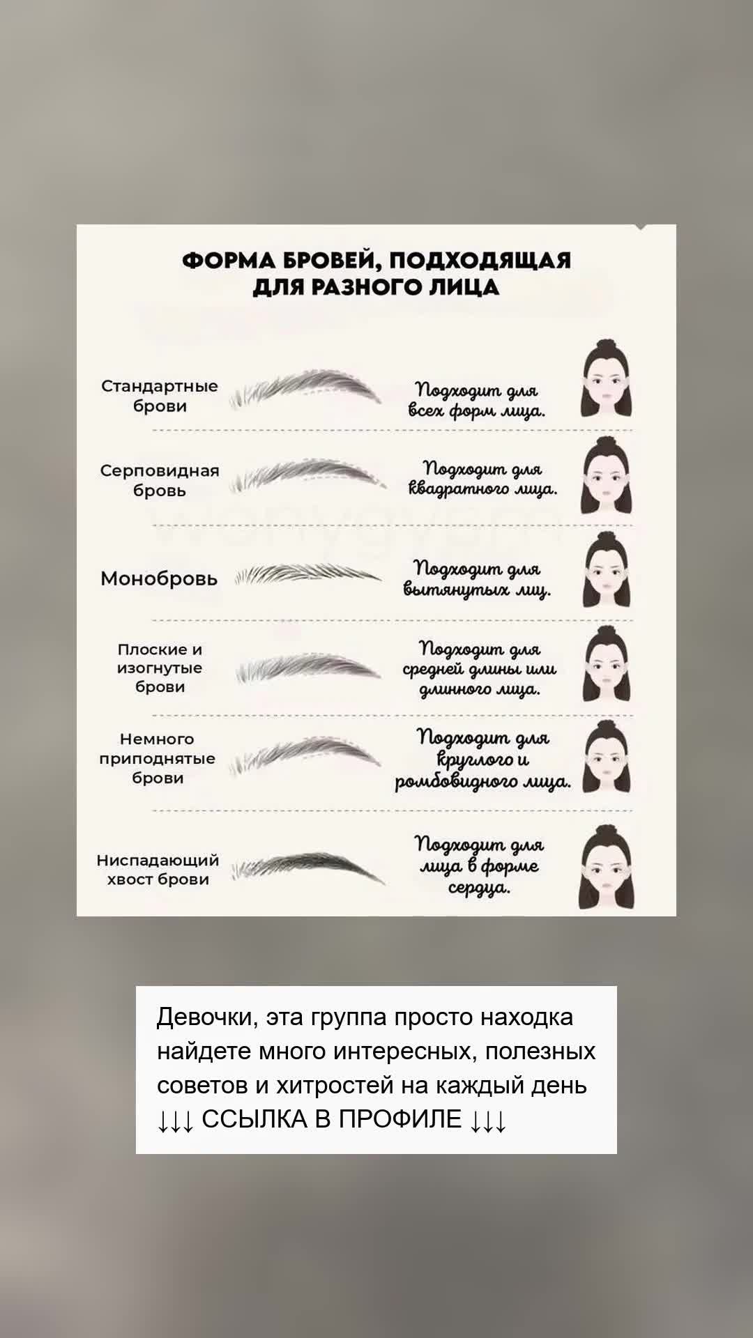 Идеальные брови для твоей формы лица