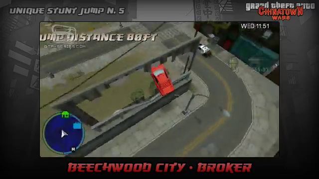 GTA Chinatown Wars - Walkthrough - Unique Stunt Jump #5 - Beechwood City (Broker)