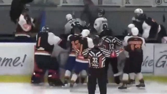 Латвийские хоккеисты устроили потасовку из-за русского языка