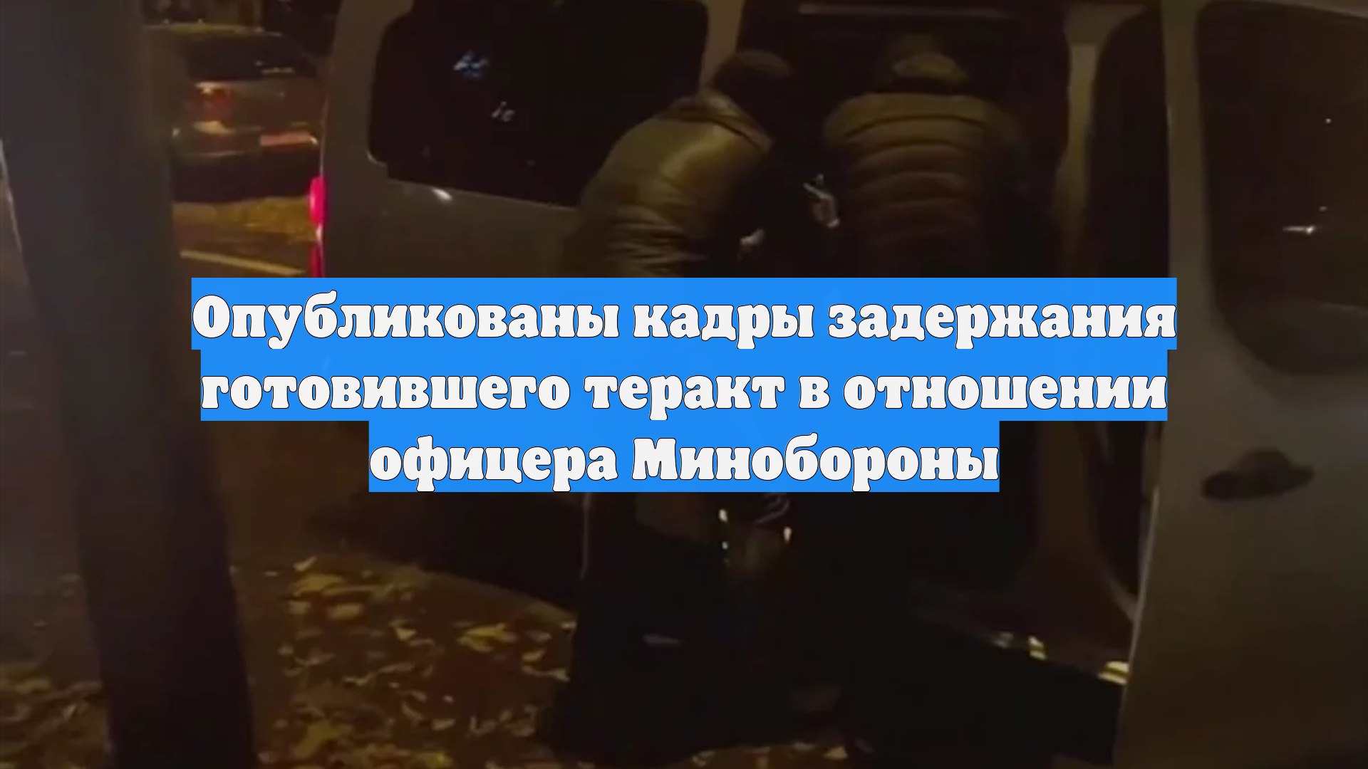 Опубликованы кадры задержания готовившего теракт в отношении офицера Минобороны