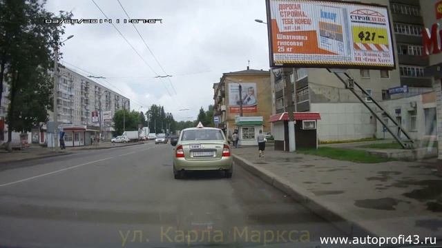 Обзор экзаменационных маршрутов ГИБДД г. Кирова, видео #2