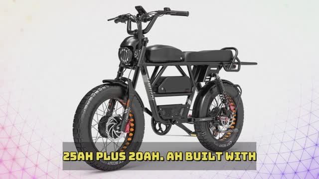 Lankeleisi X-Black Knight Electric Bike 2000W 48V 45AH Double Battery 20*4.0 Inch Electric Bike