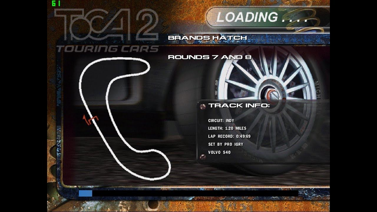 TOCA 2 Touring Cars:  Volvo S40, Expert, 4 этап Brands Hatch (7 и 8-й раунды)
