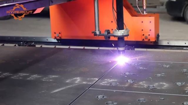 Плазменная резка листового металла на станке ЧПУ HYPERCUT FP2060, 200А