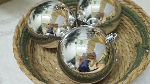 Набор однотонных пластиковых шаров, глянцевые, серебряные, 100 мм, упаковка 4 шт., 1000136