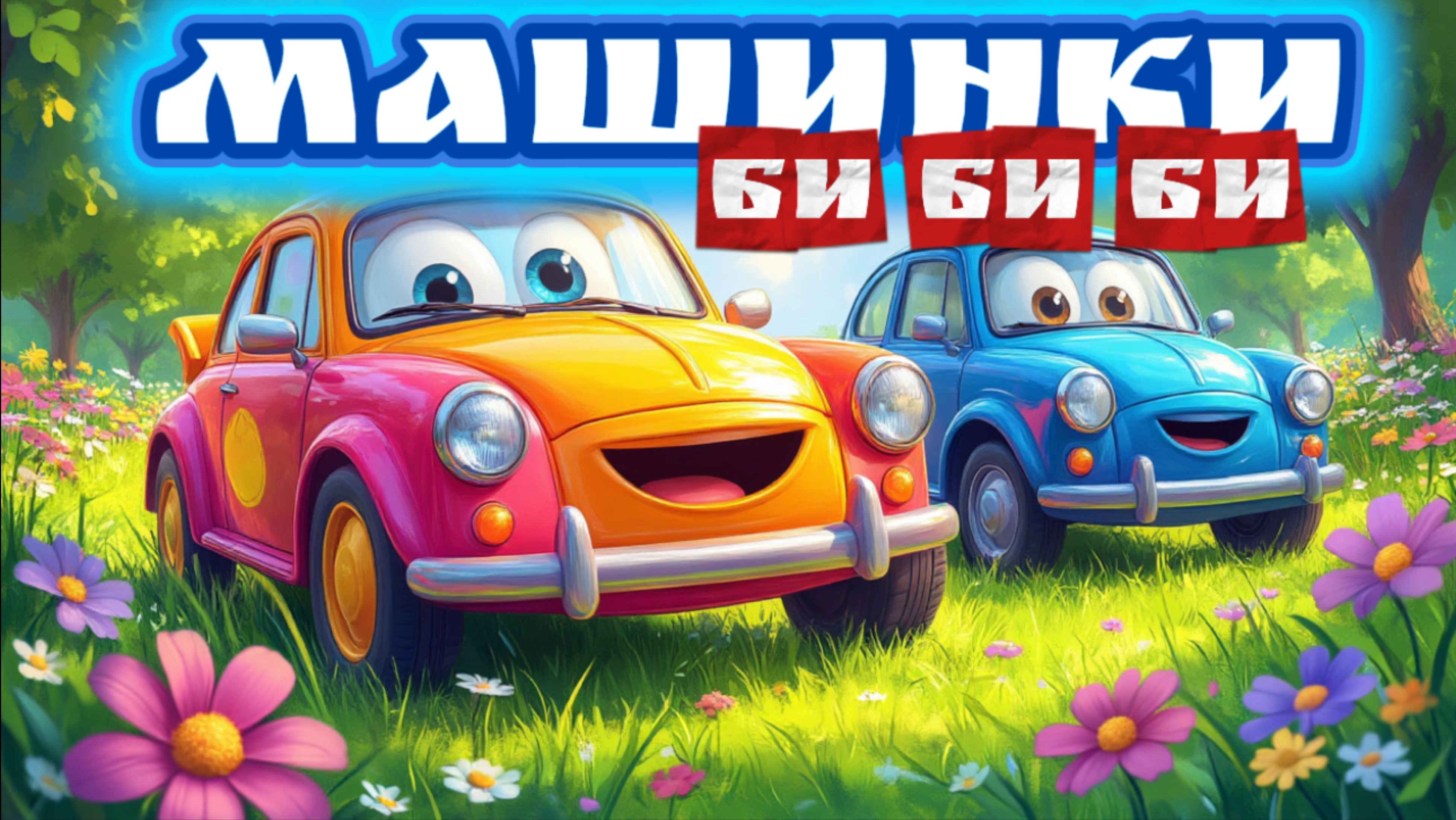 Машинки по дороге Би Би Би  мультфильмы и песенки про машинки