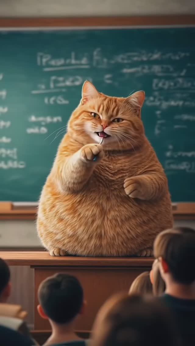 Кот учитель!