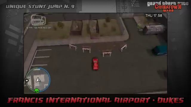 GTA Chinatown Wars - Walkthrough - Unique Stunt Jump #9 - Francis International Airport (Dukes)