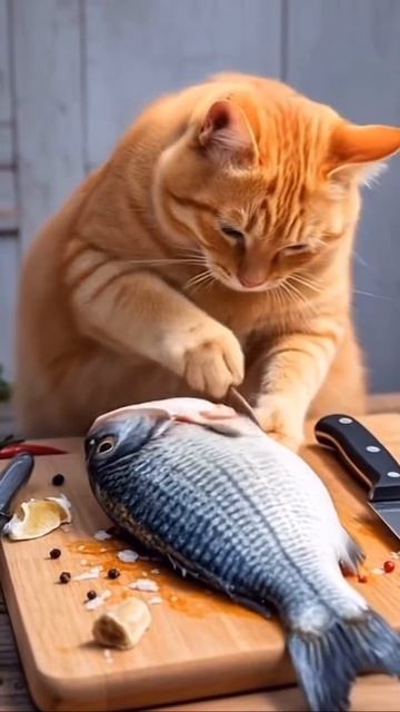 Улыбка обеспечена: рыжие котята встречают своих AI‑друзей 😍