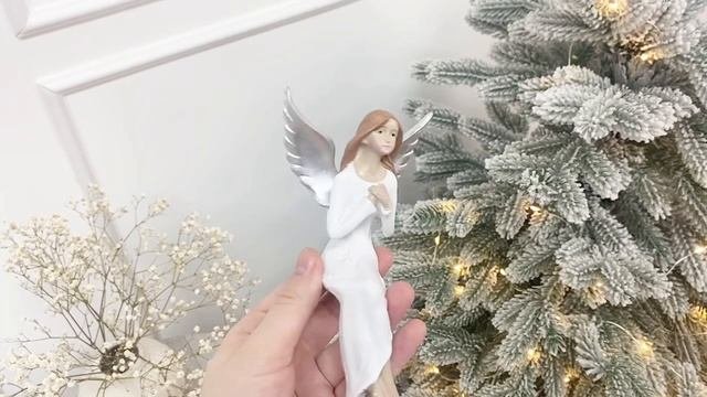 Статуэтка ДЕВУШКА АНГЕЛ с серебряными крыльями, сидящая, полистоун, 16 см, в ассортименте, ALX620600
