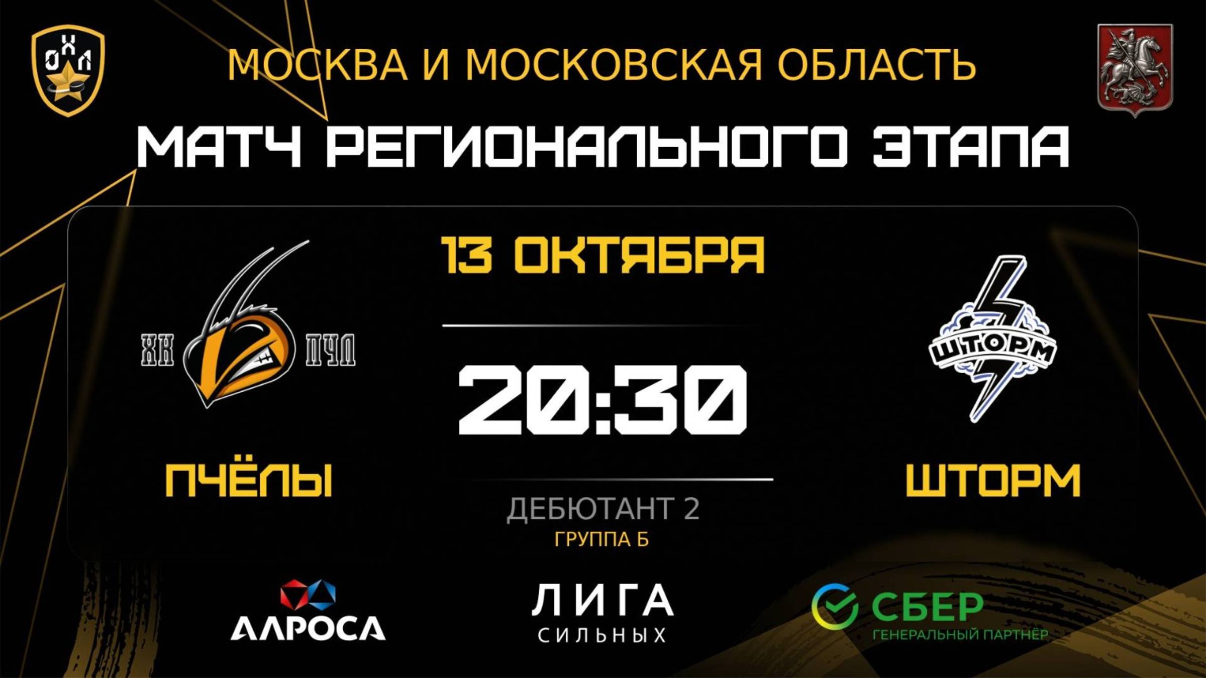 ОБЗОР  ПЧЁЛЫ - ШТОРМ  13.10.25  ОХЛ МОСКВА  ДИВИЗИОН ДЕБЮТАНТ 2