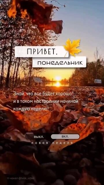 Привет. Понедельник.