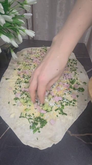 Закусочка в ЛАВАШЕ ‼️ #shortvideo #shorts #хочуврек #актив #топ #рецепты #еда #вкусно #готовка