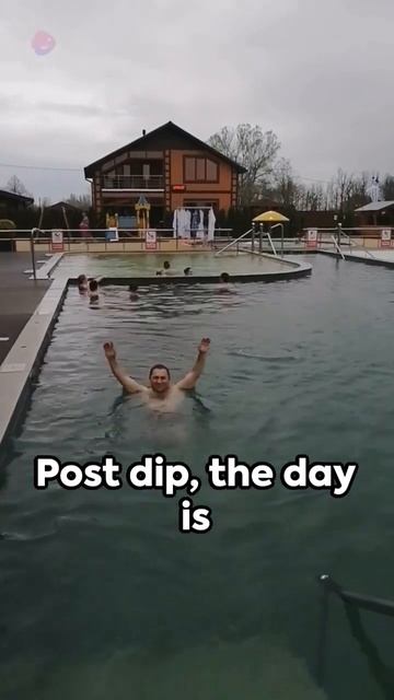 An impressive vacation at the thermal springs. weather snowstorm nature travel relaxation
