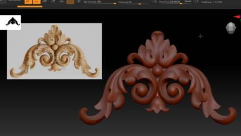 2. Лепка резного декора в ZBrush 2021. Типы кистей в ZBrush. Разбираем кисти групп Move и Clay.