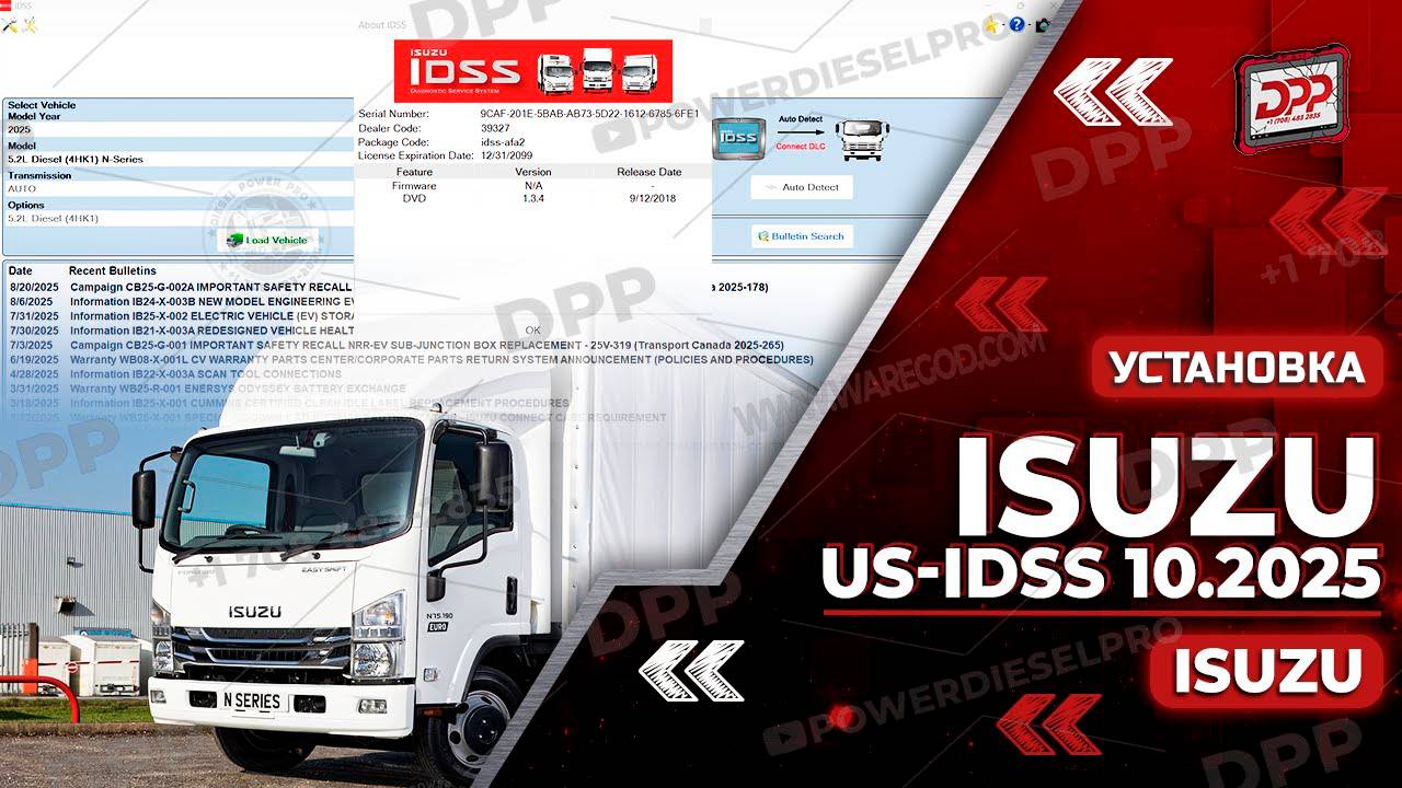 ПОДРОБНОЕ РУКОВОДСТВО ПО УСТАНОВКЕ ISUZU US-IDSS 10.2025