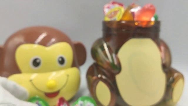 Десерт желейная игрушка-копилка ОБЕЗЬЯНКА Канди Клаб. Ассорти. Набор 100шт