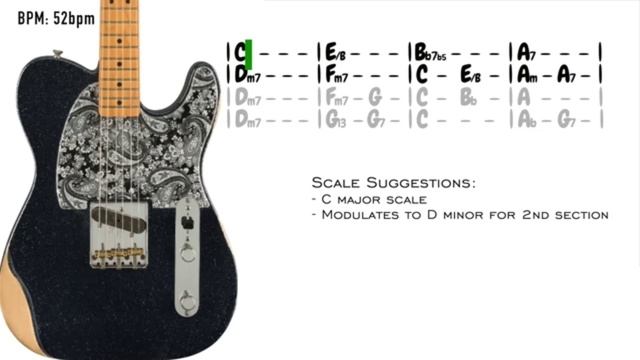 Oozing Blues Ballad Guitar Backing Track In C