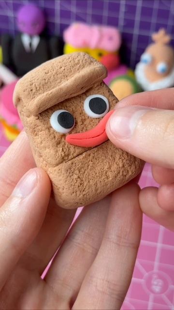 Брелок Ёбубу из лёгкого пластилина. Мой ТГК: Krutotut_rus #diy #творчество #лепка