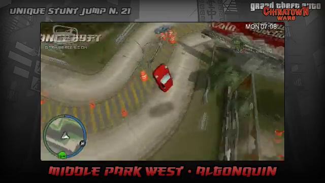 GTA Chinatown Wars - Walkthrough - Unique Stunt Jump #21 - Middle Park West (Algonquin)