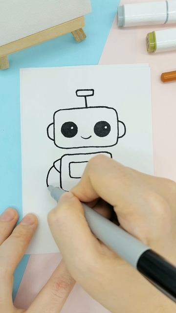 Рисуем робота поэтапно: Ещё больше идей рисования на канале