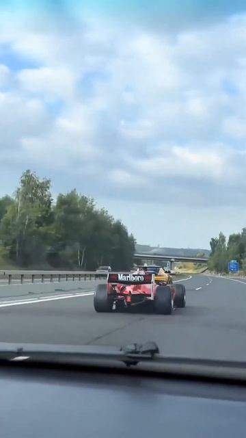 Formula 1 car on a public highway owl fail