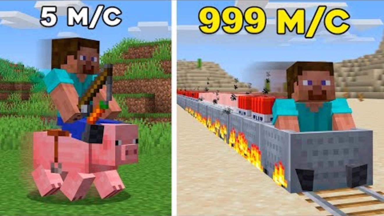 Я ПРОВЕРИЛ САМЫЕ БЫСТРЫЕ СПОСОБЫ ПЕРЕДВИЖЕНИЯ В МАЙНКРАФТЕ ! MINECRAFT НА РУССКОМ ОЗВУЧКА ДАКПЛЕЙ