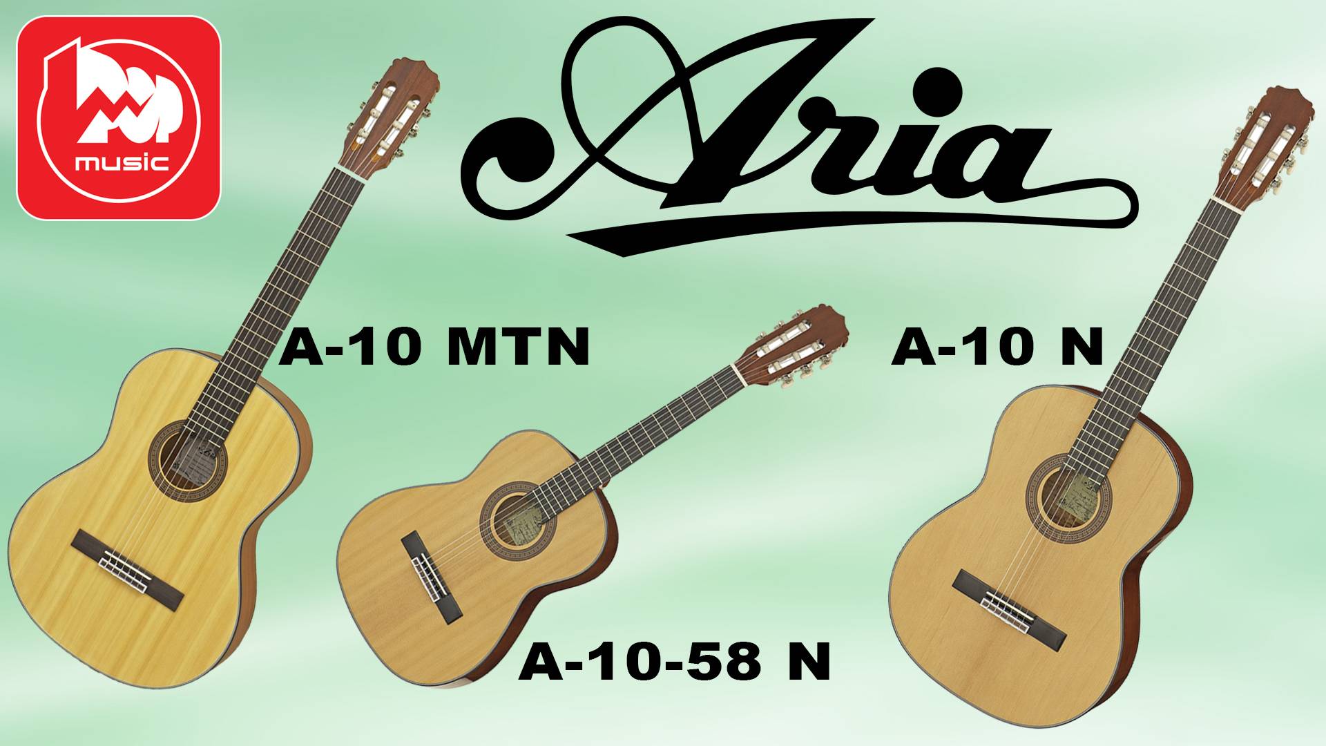 Классические гитары ARIA A-10 матовая глянцевая и 34