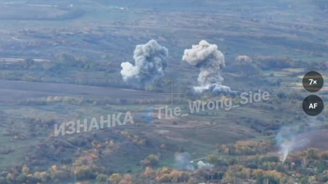 Уничтожение ПУ БпЛА 156 омбр ВСУ кучным прилётом ФАБов в н.п. Октябрьское.