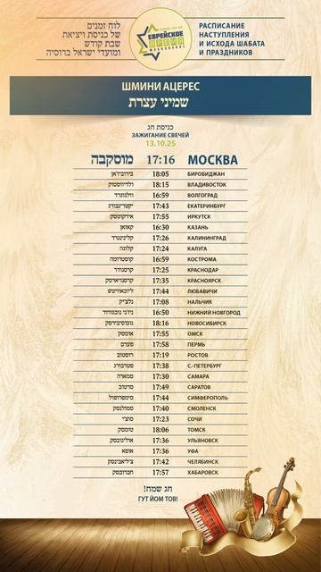 שמיני עצרת Шмини Ацерес