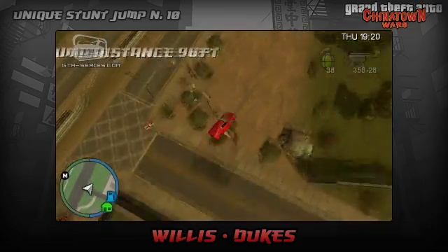 GTA Chinatown Wars - Walkthrough - Unique Stunt Jump #10 - Willis (Dukes)
