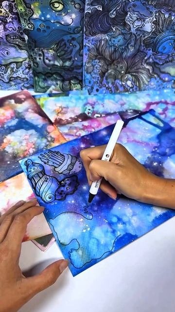 Встречаемся на вдохновляюще. эфире, где мы вместе рисуем уже на готовом фоне!🎨