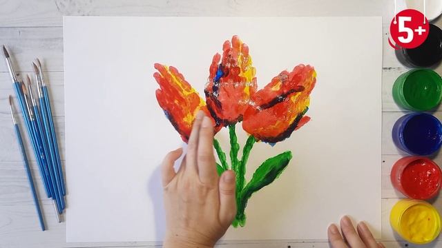 13 цветы рисунок руками