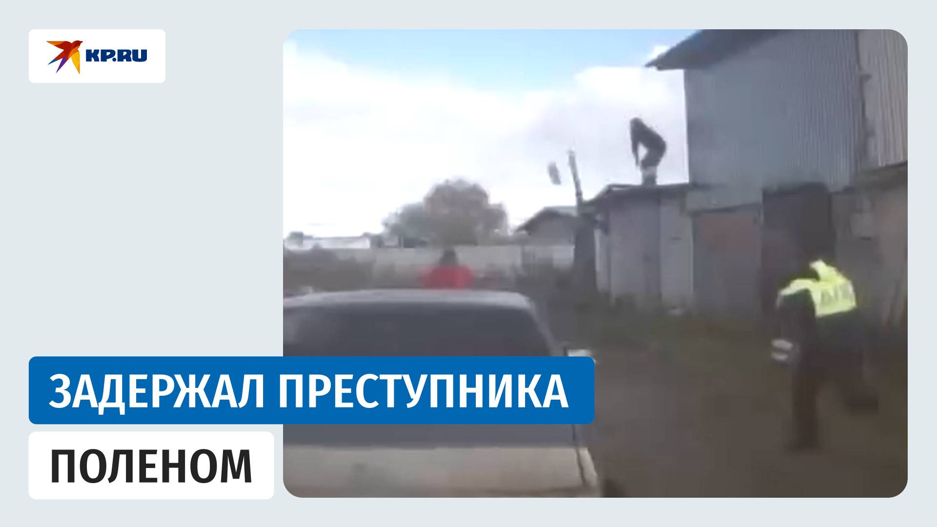 Поленом задержал убегавшего от ГИБДД пьяного преступника