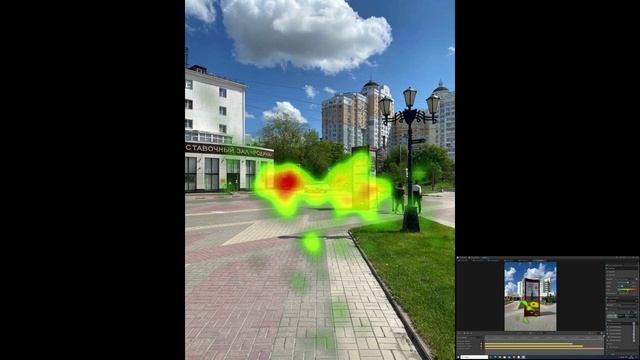 Нейромаркетинговое исследование: тепловая карта ситилайт (рекламный статичный короб), 2025