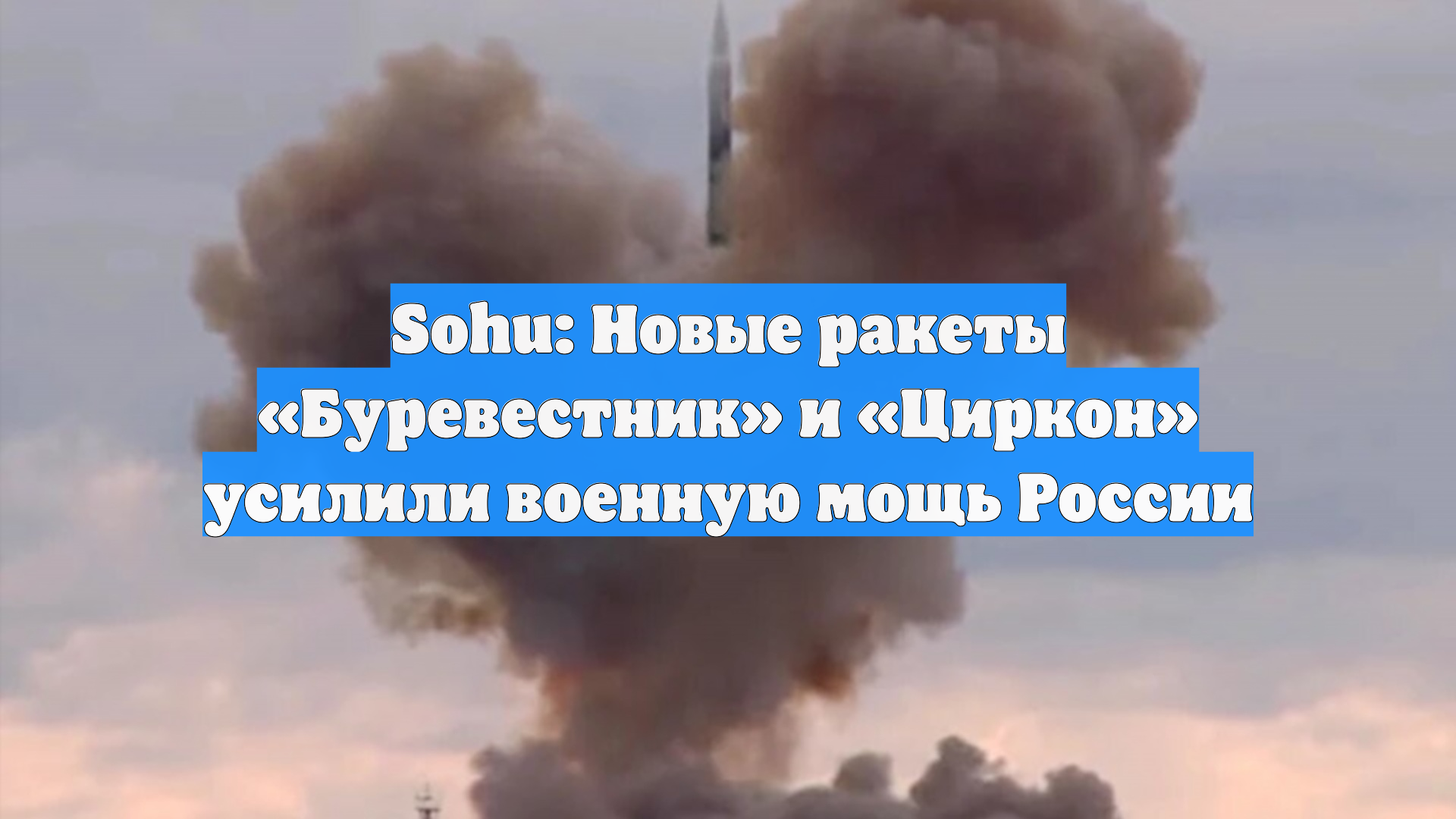 Sohu: Новые ракеты Буревестник и Циркон усилили военную мощь России