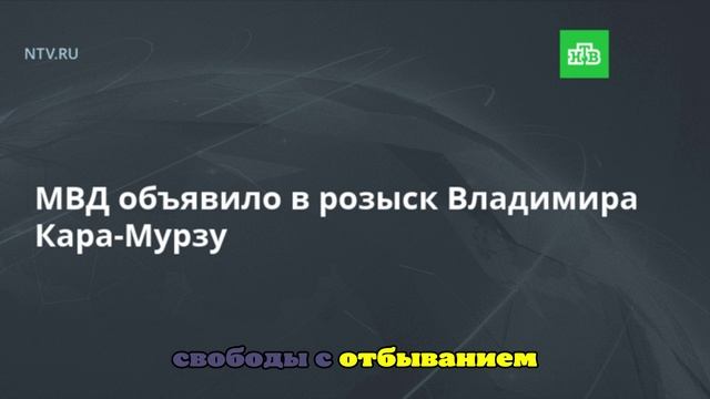 МВД РФ объявило в розыск Владимира Кара-Мурзу
